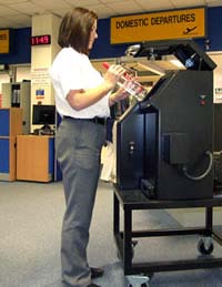 Fig 3. Bottle scanner in use in airport security