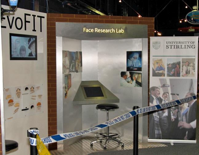 Figure 4. The opening of the EvoFIT
     exhibit at Dundee Science Centre