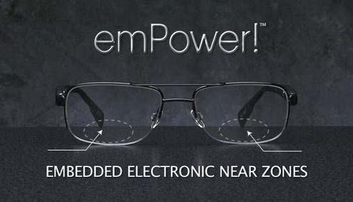 Fig 2 The Fresnel lens engraved onto the normal lens
of the emPower! Glasses