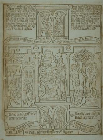 Figure 1. Biblia pauperum, from around 1460. Image courtesy of University of Glasgow.
