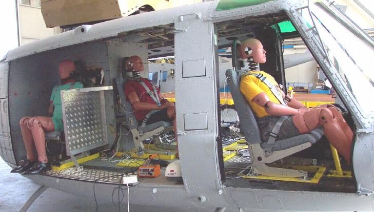 Figure 2 Helisafe Crash Test Dummies and Helicopter Crash Structure