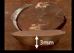 Figure 1: Scoop sampling in progress (left), extracted scoop sample
        (right)