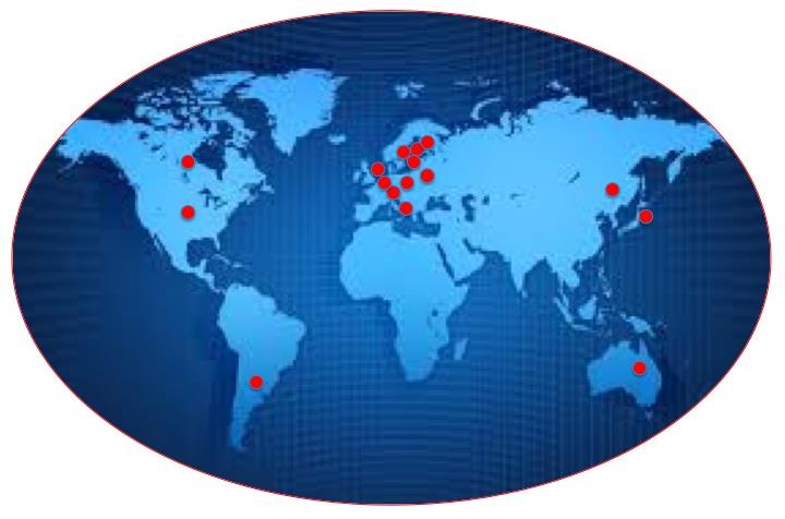 Figure 2. Global distribution of SMRU CTD tag
      customers.