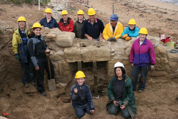 Shorewatch community excavation of a sixteenth century saltpan in
        north-east Scotland (2011).