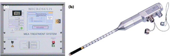 Microsulis MEA system, showing the microwave probe (right)